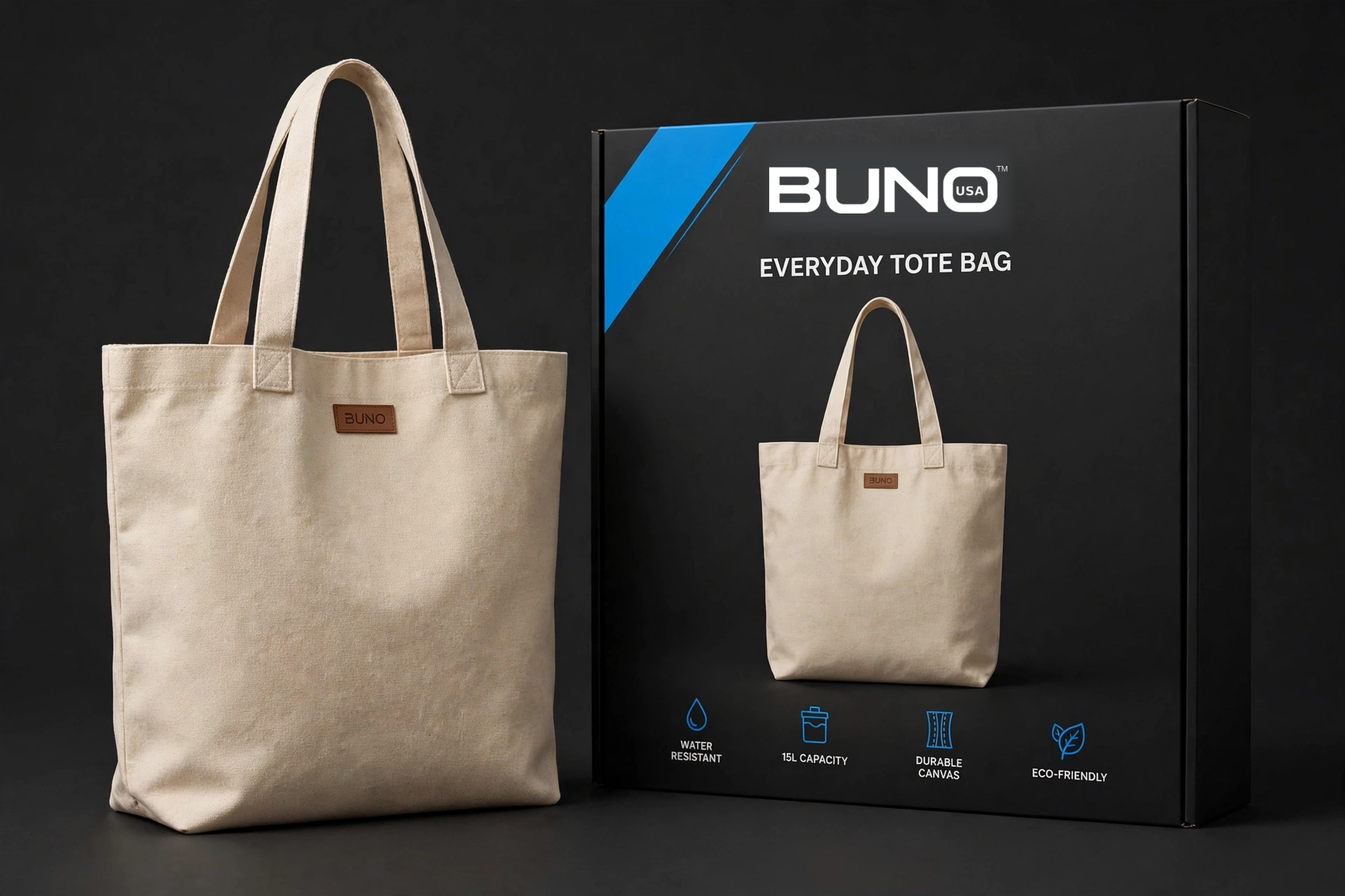 BUNO Tote Bag, BUNO product with its retail box